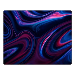 Purple Blue Swirl Abstract Premium Plush Fleece Blanket (large) by uniart180623