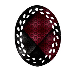 Red Black Abstract Pride Abstract Digital Art Ornament (oval Filigree) by uniart180623