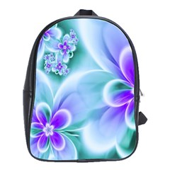 Abstract Flowers Flower Abstract School Bag (large) by uniart180623