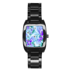 Abstract Flowers Flower Abstract Stainless Steel Barrel Watch by uniart180623