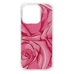 Pink Roses Pattern Floral Patterns Iphone 14 Pro Tpu Uv Print Case by uniart180623