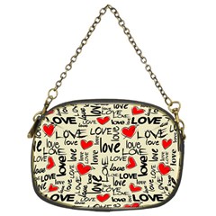 Love Abstract Background Textures Creative Grunge Chain Purse (two Sides) by uniart180623