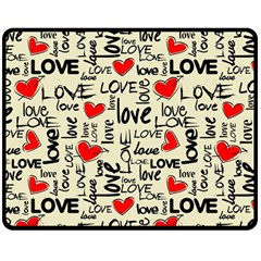 Love Abstract Background Textures Creative Grunge Two Sides Fleece Blanket (medium) by uniart180623