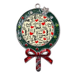 Love Abstract Background Textures Creative Grunge Metal X mas Lollipop With Crystal Ornament