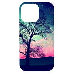 Tree Abstract Field Galaxy Night Nature Iphone 14 Pro Max Black Uv Print Case by uniart180623