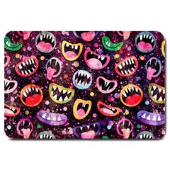 Funny Monster Mouths Large Doormat by uniart180623