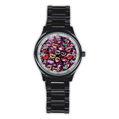 Funny Monster Mouths Stainless Steel Round Watch by uniart180623