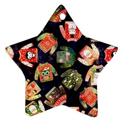 Ugly Christmas Star Ornament (two Sides) by uniart180623