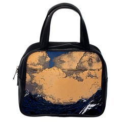 Waves Aesthetic Ocean Retro Sea Vintage Classic Handbag (one Side) by uniart180623