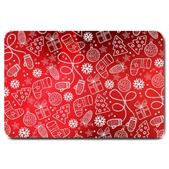 Christmas Pattern Red Large Doormat by uniart180623