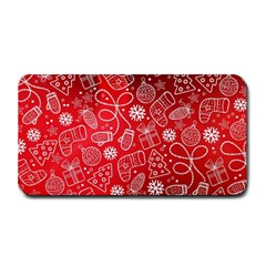 Christmas Pattern Red Medium Bar Mat by uniart180623