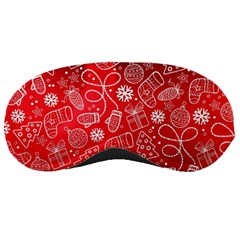 Christmas Pattern Red Sleeping Mask by uniart180623