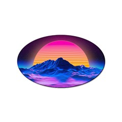 Sun Ultra Artistic 3d Illustration Sunset Sticker Oval (100 Pack) by uniart180623