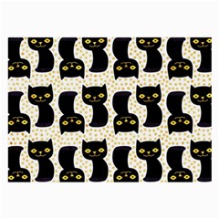 Black Cats And Dots Koteto Cat Pattern Kitty Large Glasses Cloth by uniart180623