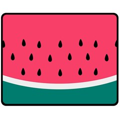 Watermelon Fruit Pattern Two Sides Fleece Blanket (medium) by uniart180623