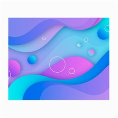 Colorful Blue Purple Wave Small Glasses Cloth (2 Sides) by uniart180623