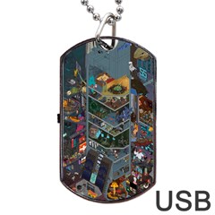 Fictional Character Cartoons Dog Tag Usb Flash (two Sides) by uniart180623