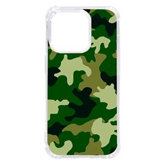Green Military Background Camouflage Iphone 14 Pro Tpu Uv Print Case