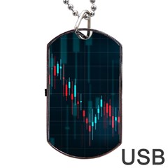 Flag Patterns On Forex Charts Dog Tag USB Flash (One Side)