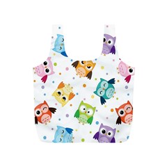 Owl Bird Full Print Recycle Bag (s) by uniart180623