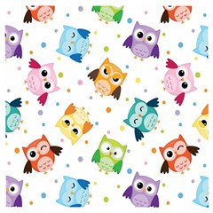 Owl Bird Wooden Puzzle Square by uniart180623