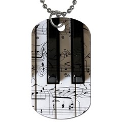 Music Piano Instrument Sheet Dog Tag (two Sides)
