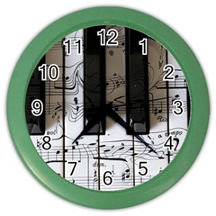 Music Piano Instrument Sheet Color Wall Clock by uniart180623