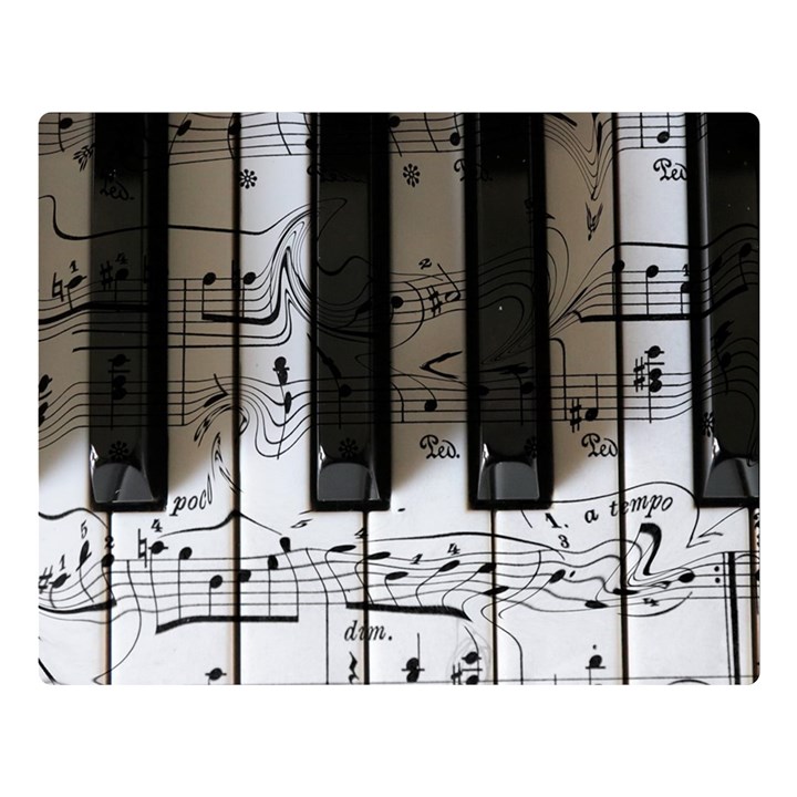 Music Piano Instrument Sheet Premium Plush Fleece Blanket (Large)