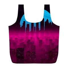 Futuristic Cityscape Full Print Recycle Bag (l) by uniart180623