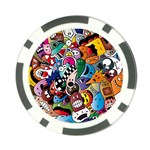 Cartoon Explosion Cartoon Characters Funny Poker Chip Card Guard Back