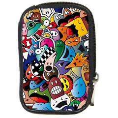 Cartoon Explosion Cartoon Characters Funny Compact Camera Leather Case by uniart180623