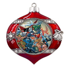 80 s Cartoons Cartoon Masters Of The Universe Metal Snowflake And Bell Red Ornament by uniart180623