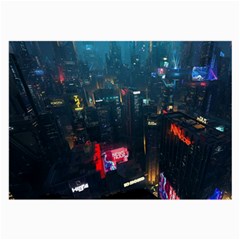 Cityscape Digital Art Large Glasses Cloth (2 Sides)