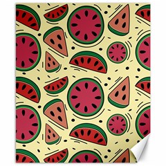 Watermelon Pattern Slices Fruit Canvas 8  X 10  by uniart180623