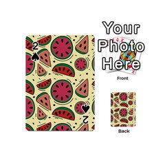 Watermelon Pattern Slices Fruit Playing Cards 54 Designs (mini) by uniart180623