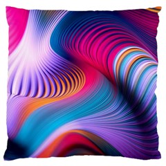 Colorful 3d Waves Creative Wave Waves Wavy Background Texture Large Premium Plush Fleece Cushion Case (one Side)