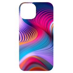 Colorful 3d Waves Creative Wave Waves Wavy Background Texture Iphone 14 Black Uv Print Case