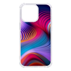 Colorful 3d Waves Creative Wave Waves Wavy Background Texture Iphone 13 Pro Tpu Uv Print Case by uniart180623