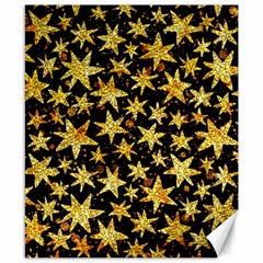 Shiny Glitter Stars Canvas 8  X 10 