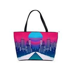 Retro Cityscape Artist Artwork Digital Art Classic Shoulder Handbag by uniart180623