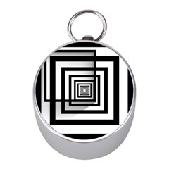 Squares Concept Design Raining Mini Silver Compasses by uniart180623