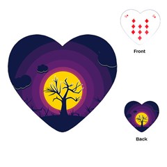 Empty Tree Leafless Stem Bare Branch Playing Cards Single Design (heart) by uniart180623