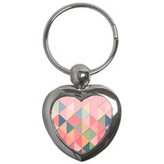 Background Geometric Triangle Key Chain (heart) by uniart180623