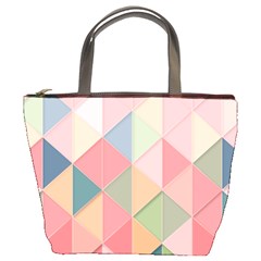 Background Geometric Triangle Bucket Bag by uniart180623