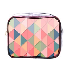 Background Geometric Triangle Mini Toiletries Bag (one Side) by uniart180623