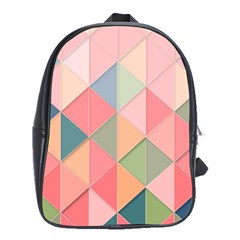 Background Geometric Triangle School Bag (xl) by uniart180623