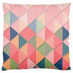 Background Geometric Triangle Large Premium Plush Fleece Cushion Case (Two Sides)