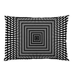 Focus Squares Optical Illusion Pillow Case by uniart180623