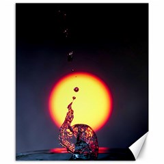 High Speed Waterdrop Drops Water Canvas 8  X 10  by uniart180623