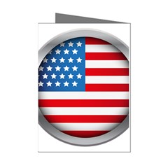 United Of America Usa Flag Mini Greeting Cards (pkg Of 8) by Celenk